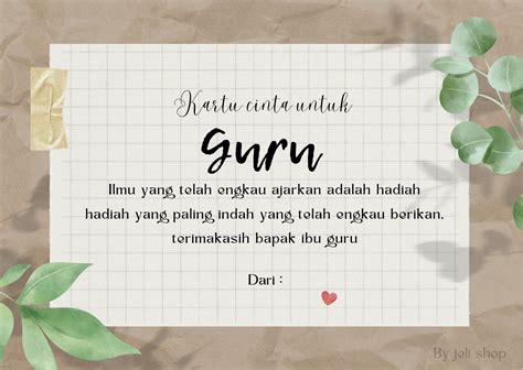 contoh kartu ucapan untuk guru tidak sabar episode berikut cara kirim teman fb dan latihan cross analisis ringkas terpercaya dan image 4
