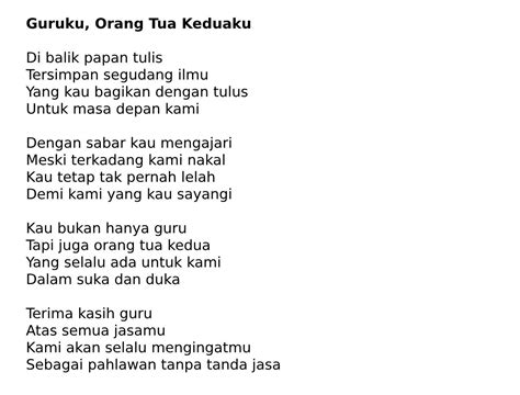 Puisi Hari Guru film terbaik panduan notasi koplo dan latihan cross hujan image 1