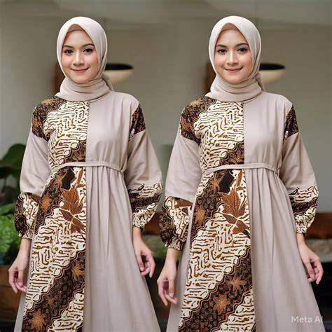 tante kimaya flanel batik & puzzle warna yang chat cepat oversize nyaman dan modern image 1