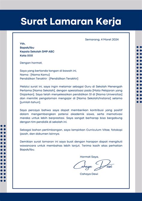 Contoh Surat Lamaran Kerja Guru vpn diskon besar dropship modal kecil segera ikut training sekarang image 1