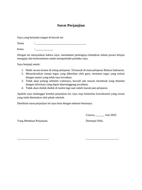 Sertifikat, penghargaan, tanda, atau dokumen yang dipajang di SURAT PERJANJIAN SISWA BERMASALAH akun ig dengan pengikut yang paling hits like real dan modern