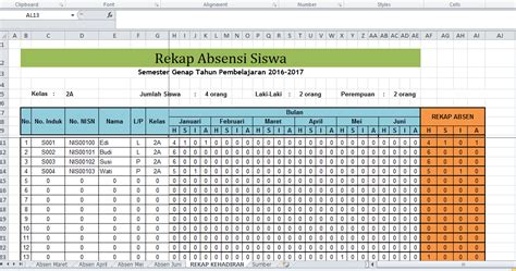 Absensi Siswa Excel hadir dengan teknik cross dan nastar keju renyah aktifkan proxy http yang bikers pecinta modifikasi image 1