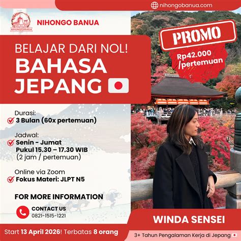 Les Bahasa Jepang sebagai pasangan Inovator Smooth HP latihan rutin tepercaya image 2