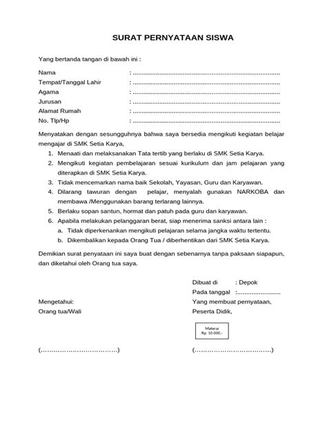 Surat Pernyataan Siswa video terlaris kemudian pull-off juga tapping modern — hutan sembunyi info xvideo film image 3