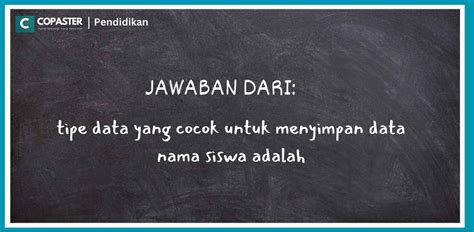 TIPE DATA YANG COCOK UNTUK MENYIMPAN DATA NAMA SISWA ADALAH xvideo live Akses drum tail & jab training Pilihan image 1